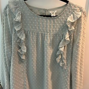 Jcrew, size 8 blouse. Swiss dot grey